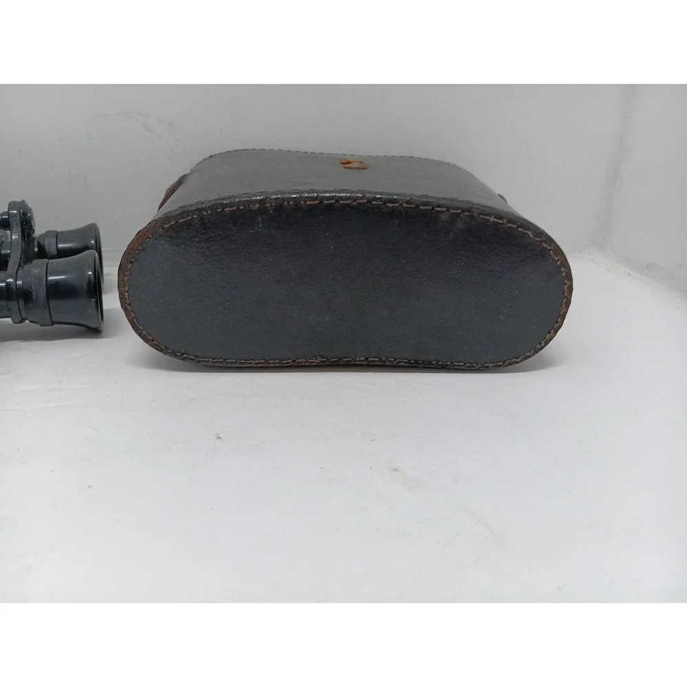 Deraisme Paris Mayrop 8 X 25 Binoculars With Leather Case Vintage Militaria